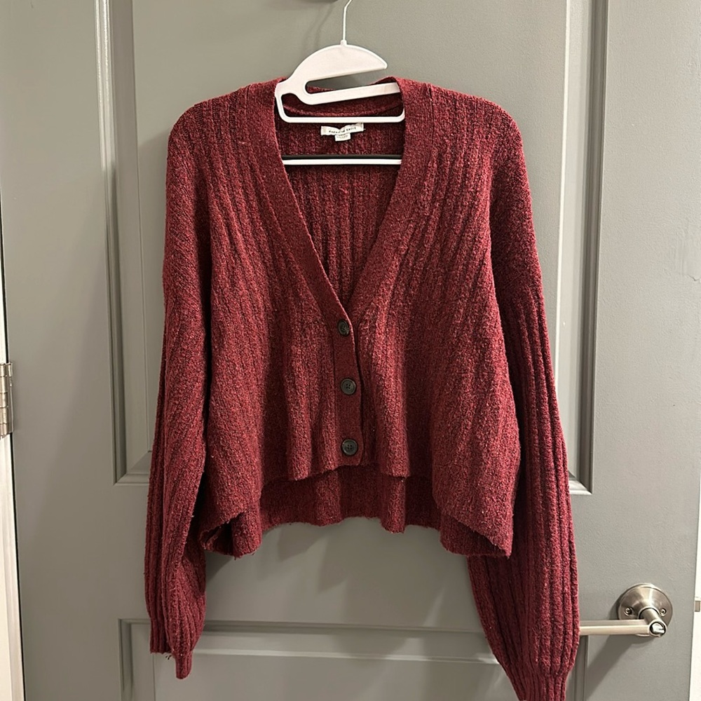 American Eagle Women’s Burgundy Cardigan